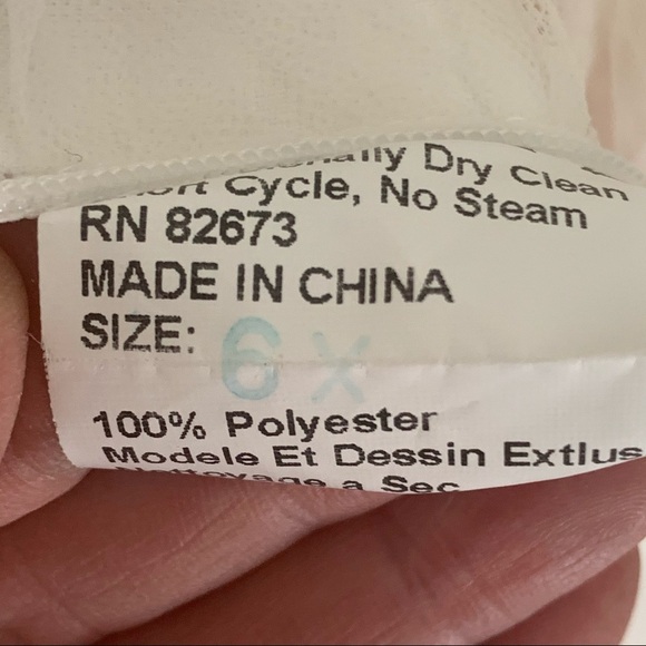 JOAN CALABRESE for Mon Ceri Flower Girl Wedding Dress White Formal Fancy Party - Picture 3 of 16